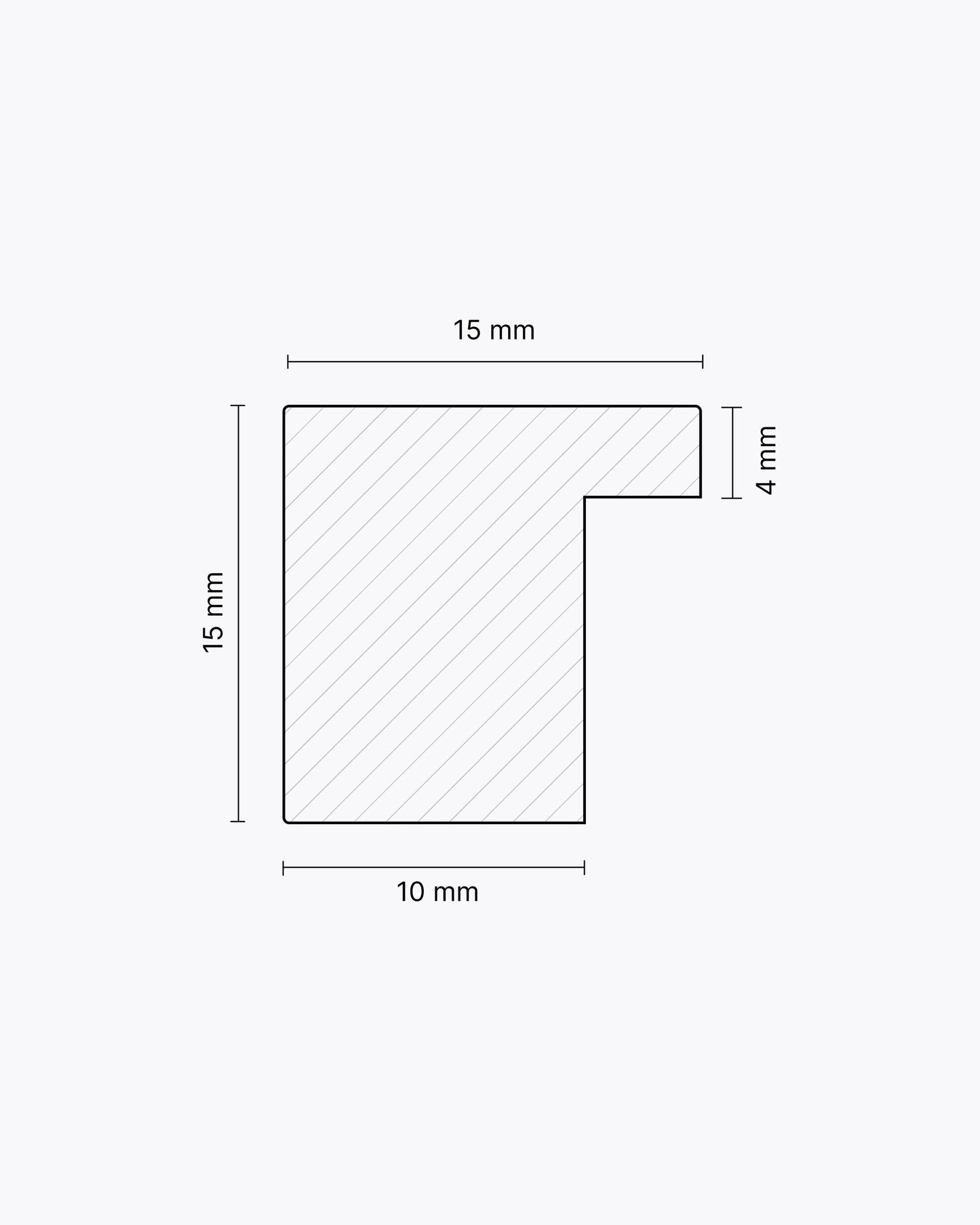 Kopenhagen (15x15mm), Weißgekalkte Eiche - Furnier 