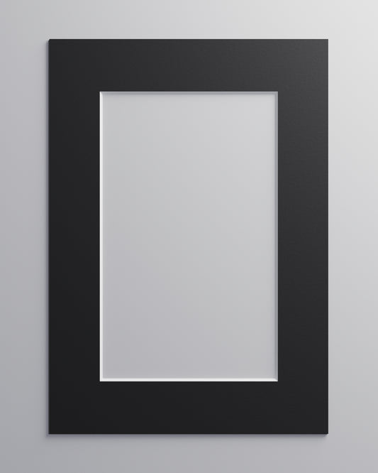 Passepartout Schwarz (weißer Kern)